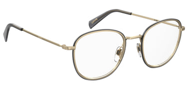 Premium Women Levi's Model Eyeglasses: LV 1027 - Gold & Grey(2)- SpecSMART Eye Clinic (Diagonal View)